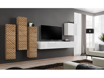 Модулна секция Switch 3 (дъб вотан/бяло)